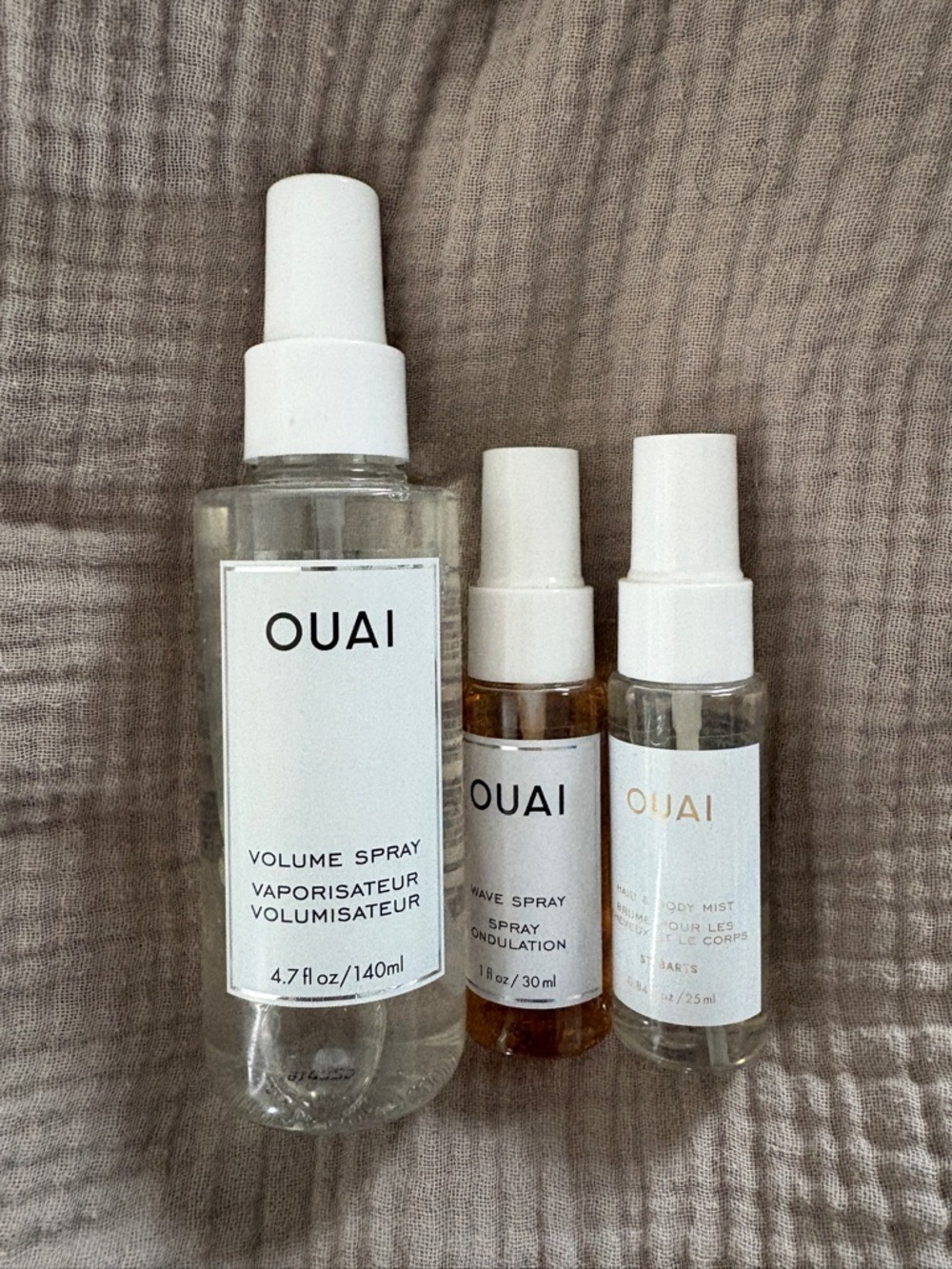 😍 OUAI 3 piece bundle Volume spray, wave texture spray and hair/body mist